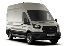 Silver Ford Transit Long Wheelbase